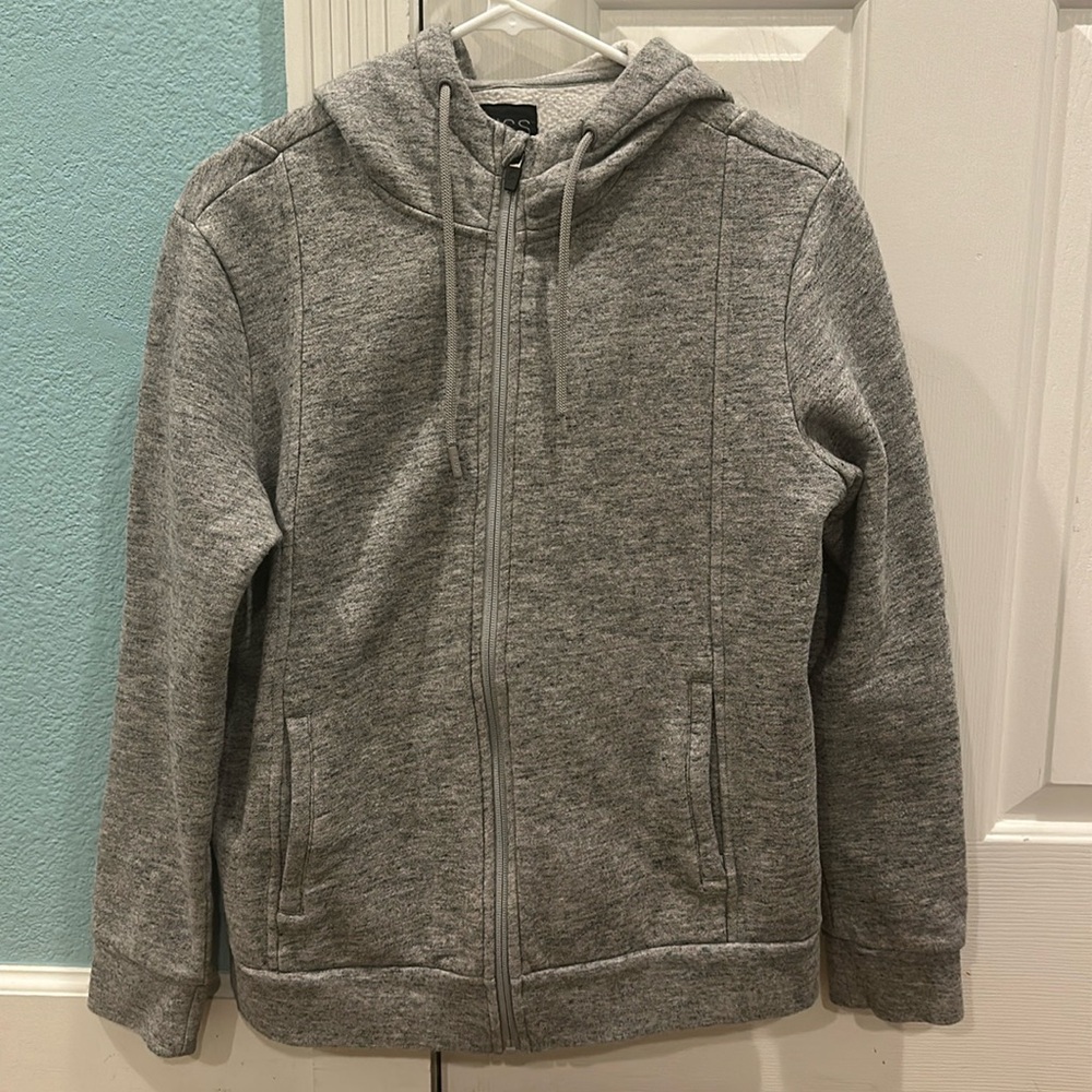 FIGS grey hooded sweatshirt